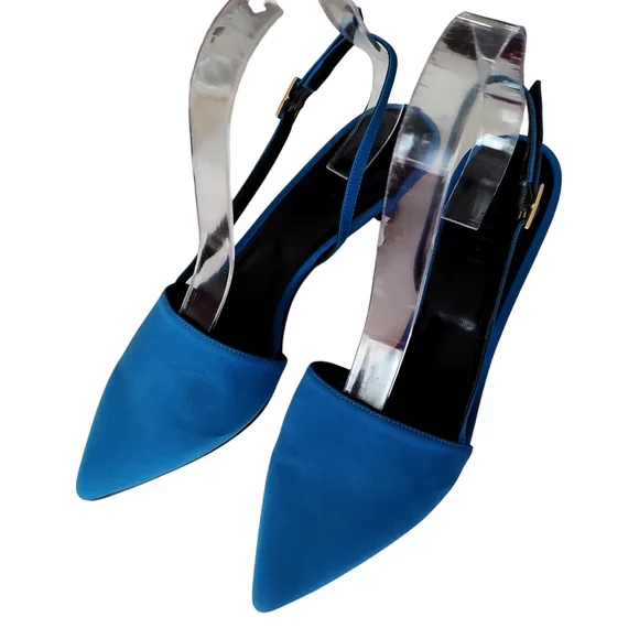 Tibi Blue Slingback Heels - Picture 4 of 8